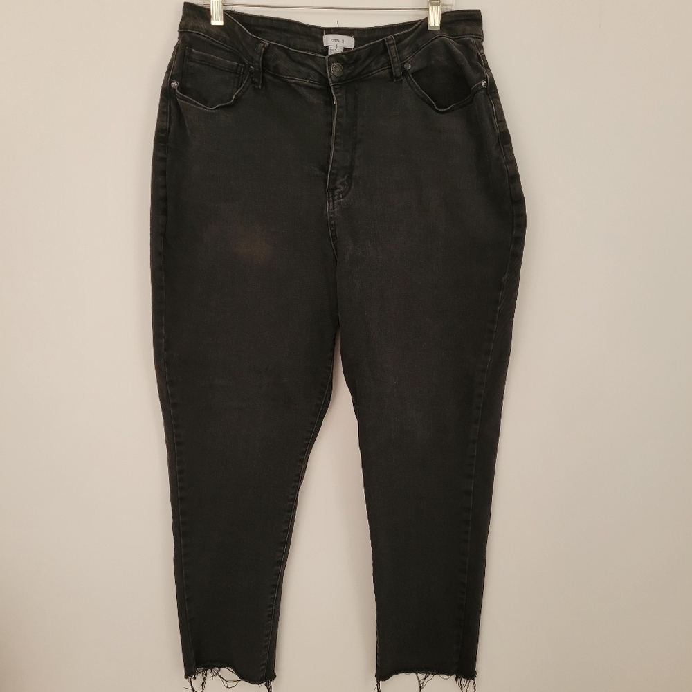 FOREVER 21+ Womens Black Denim Jeans Size 16